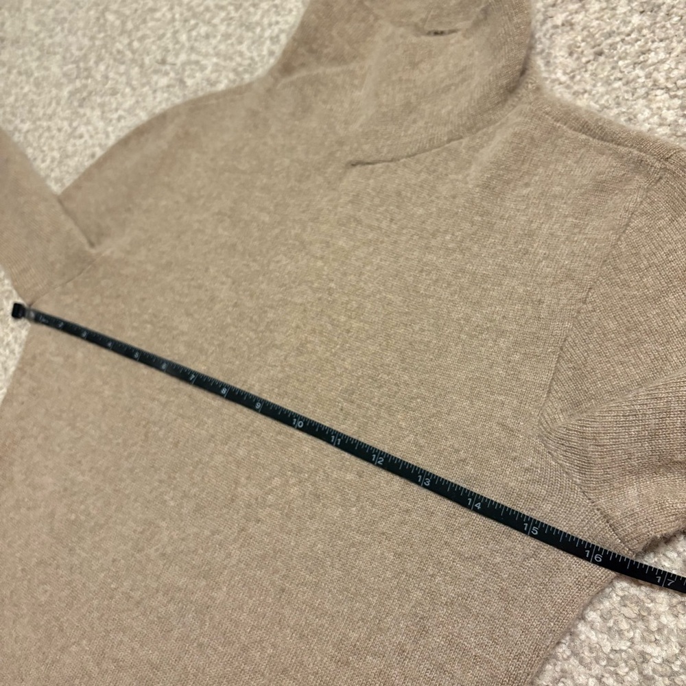 Ralph Lauren 100% Cashmere Turtleneck Sweater Dress Midi Long Sleeve Tan Brown - Picture 6 of 10